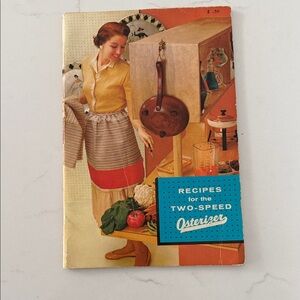 Oster Retro Recipe Booklet with Orange and Blue Cover